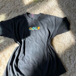 Black golf brand streetwear, sporty multicolored street Short Sleeve Tee. Upgrad